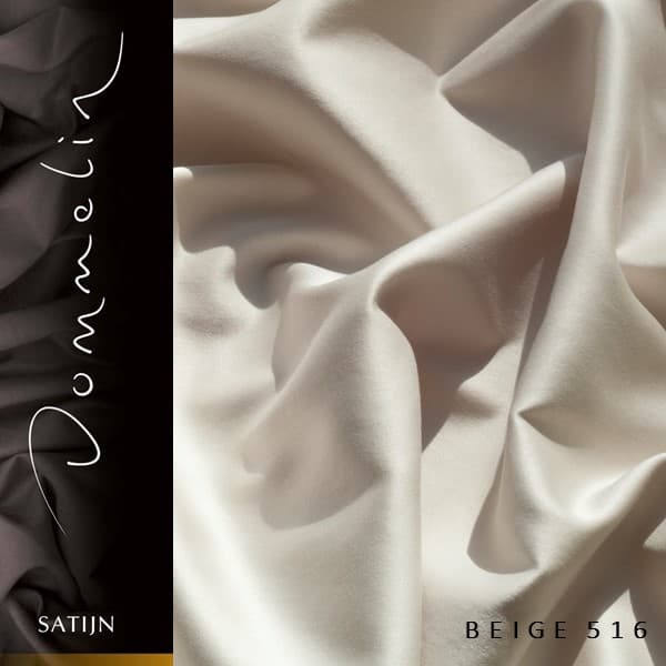 Dommelin hoeslaken satijn 300TC Beige