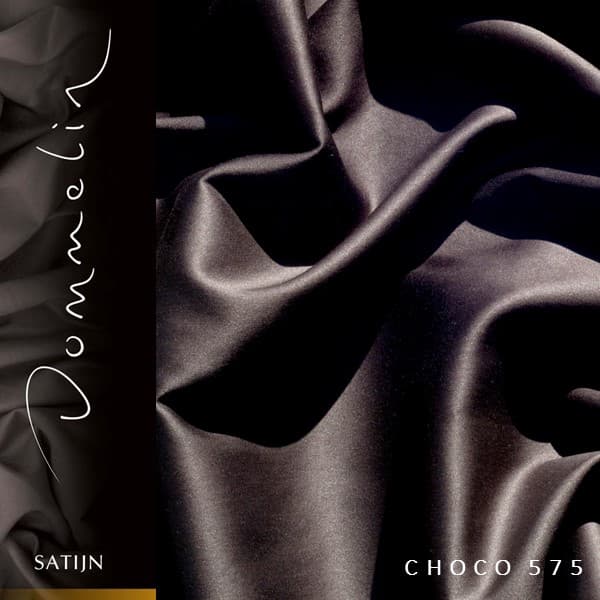 Dommelin hoeslaken satijn 300TC Choco