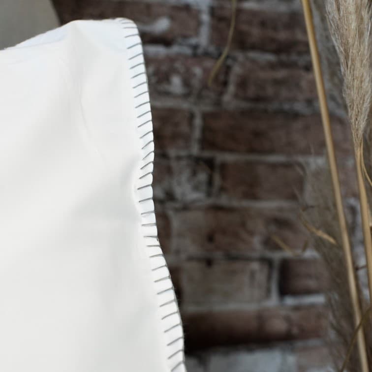 Town Country Kussensloop Clay Wit - Grijs - 60 x 70 cm