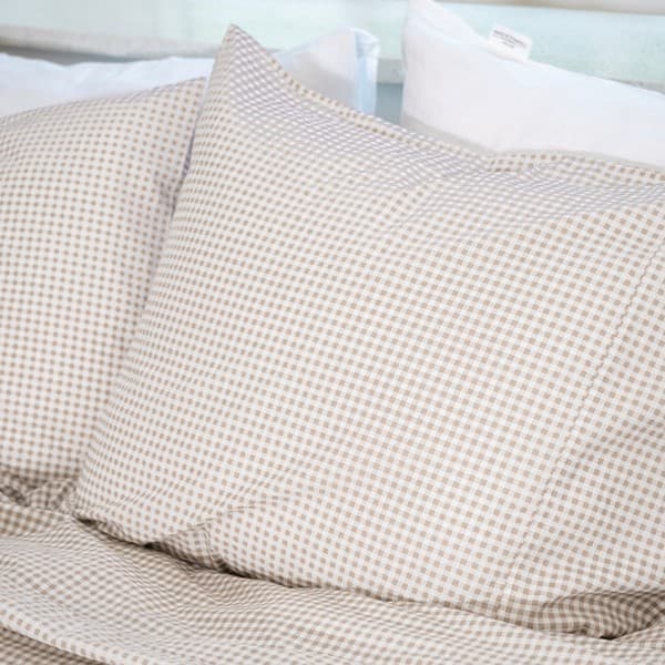 Town Country Kussensloop Gingham Taupe