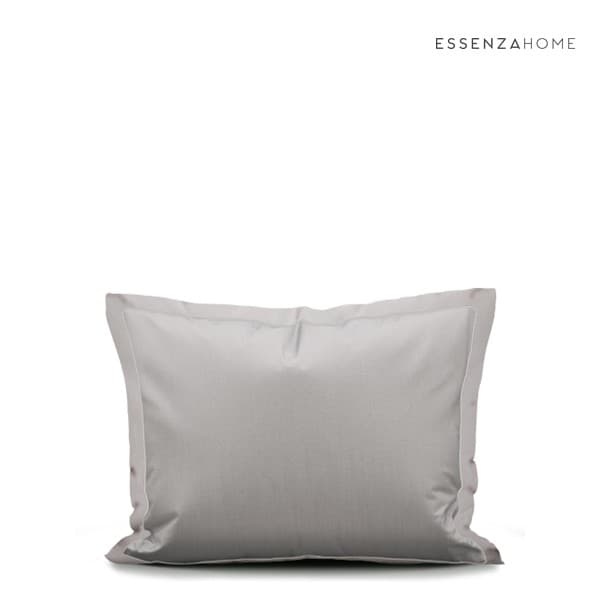 Essenza Kussensloop Aziza - Egyptisch Katoen-Satijn - Cloud Grey